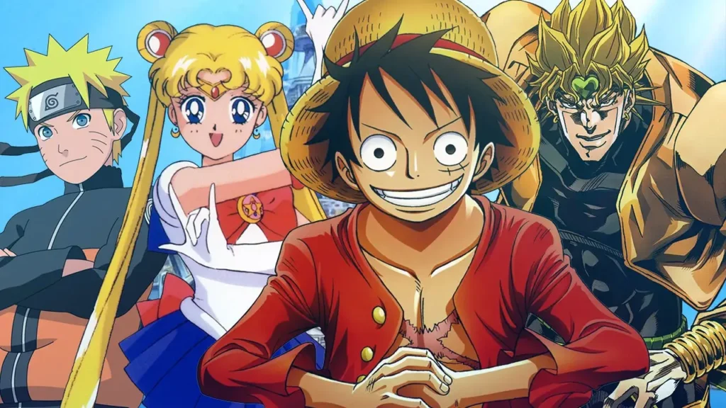 Naruto Sailor Moon Luffy Dio Brando